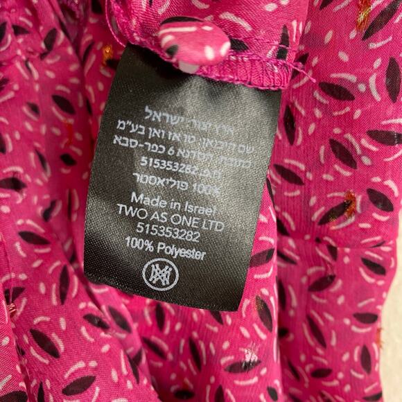 Sabina Musáyev Riviera Midi Dress Size Medium Pink Printed Tiered *no belt - Picture 11 of 14